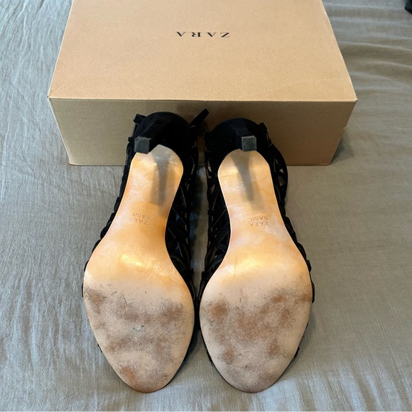Zara Caged Heels Sz 7 1/2 - Picture 9 of 14